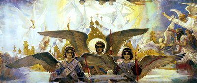 Before the Paradies, Central del, 1885-1896. av Viktor Mikhaylovich Vasnetsov
