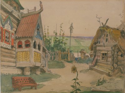 Berendeyevka. Scenedesign for operaen Snow Maiden av N. Rimsky-Korsakov, 1885 av Viktor Mikhaylovich Vasnetsov