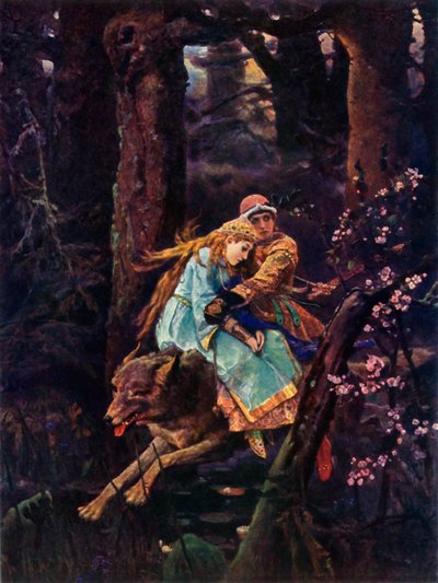 Ivan Tsarevich han er en grå ulv, c1887, 1965. av Viktor Mikhaylovich Vasnetsov