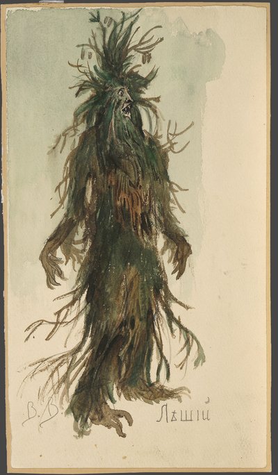 Leshy. Kostymedesign for operaen Snow Maiden av N. Rimsky-Korsakov, 1885. av Viktor Mikhaylovich Vasnetsov