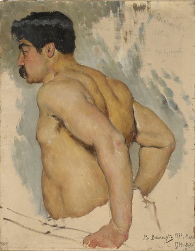 Portrett av kunstneren Nikolai Kuznetsov 1850-1929, 1884. av Viktor Mikhaylovich Vasnetsov