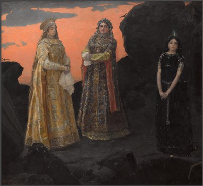 Tre dronninger av det underjordiske riket, 1879. av Viktor Mikhaylovich Vasnetsov
