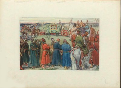 Tsarene Alexei Mikhailovich Ride to the Hunt, 1896 av Viktor Mikhaylovich Vasnetsov