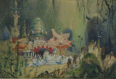 Undervannsriket. Scenedesign for operaen Rusalka av A. Dargomyzhsky, 1884 av Viktor Mikhaylovich Vasnetsov
