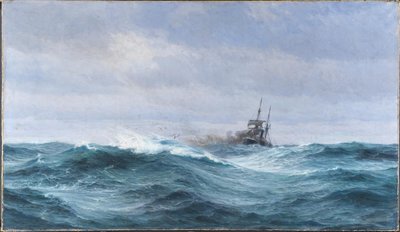 Et skip i en storm på Atlanterhavet av Vilhelm Arnesen