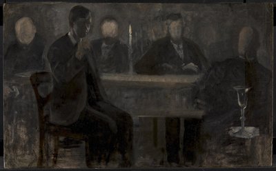 Fem portretter. Studie for maleri i Thielska Galleriet, Stockholm av Vilhelm Hammershøi