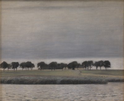 Forstudie for Solregn. Gentoftesjøen, 1903. av Vilhelm Hammershøi