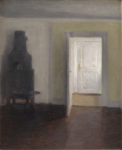 Interiør. En gammel komfyr av Vilhelm Hammershøi