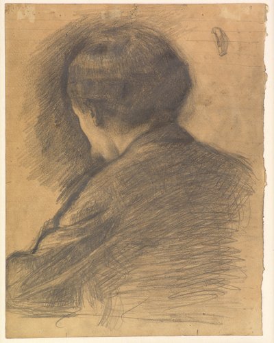 Selvportrett sett bakfra av Vilhelm Hammershøi