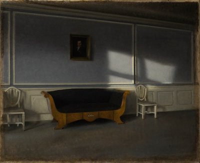 Solskinn i salongen III, 1905. av Vilhelm Hammershøi