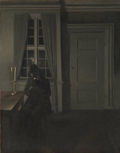 Samleren av mynter av Vilhelm Hammershøi