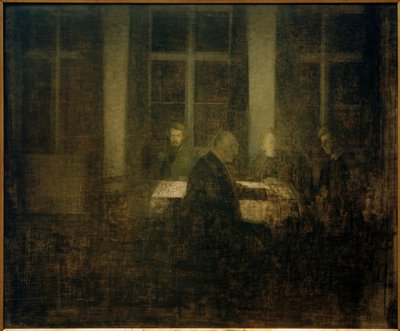 Kveld på rommet av Vilhelm Hammershoi