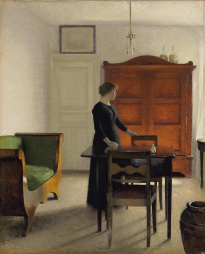Ida i et interiør, 1897 av Vilhelm Hammershoi