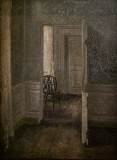 Interiør med Windsor stol av Vilhelm Hammershoi