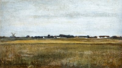Landskap i Virum ved Frederiksdal, sommer av Vilhelm Hammershoi