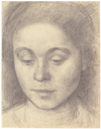 Portrett av Ida, kunstnerens kone, 1898 (blyant) av Vilhelm Hammershoi