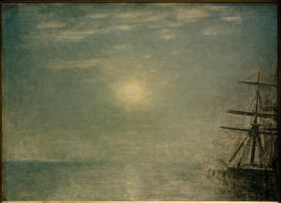Sol over havet av Vilhelm Hammershoi