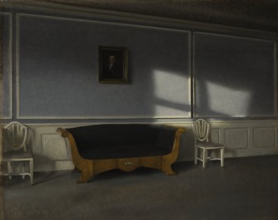 Solskinn i salongen III, ca. 1905 av Vilhelm Hammershoi