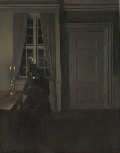 Myntsamleren, 1904 av Vilhelm Hammershoi