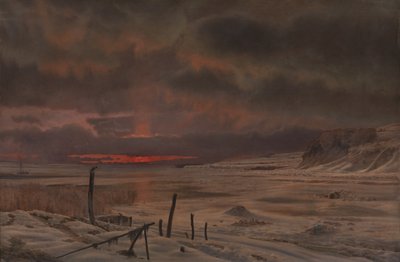 En vinteraften ved en dansk fjord av Vilhelm Kyhn