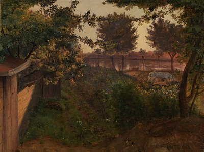 Bak kunstnerens hage på Farimagsvej nær St. Jørgens Sø av Vilhelm Kyhn
