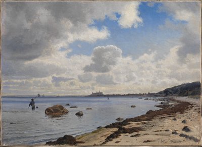 Sjællands nordkyst med utsikt over Kronborg av Vilhelm Kyhn