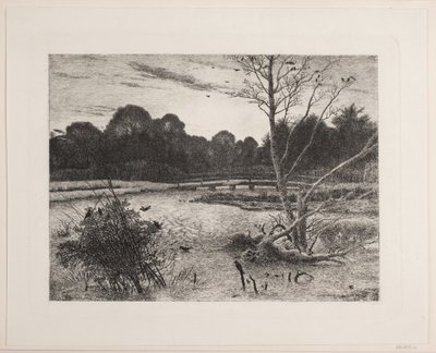 Solnedgang i en skog av Vilhelm Kyhn