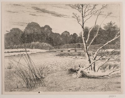 Solnedgang i en skog av Vilhelm Kyhn