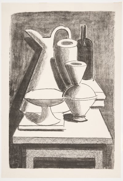 Oppsett. Kanne, flaske etc. av Vilhelm Lundstrøm