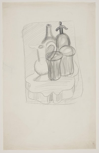 Studie for å sette opp med flaske og sifon, kalt "fylleri" av Vilhelm Lundstrøm