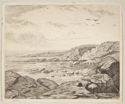 Kystpart fra Bornholm av Ville Bang