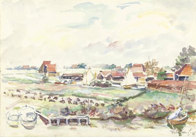 Landskap i Friesland av Villeboeuf