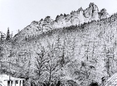 Dolomittene fra balkongen i Dont Italia 2019 av Vincent Alexander Booth