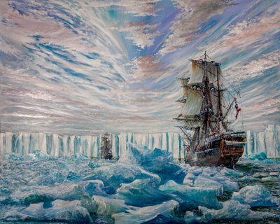 Erebus og Terror oppdager Antarctic Ice Shelf, 2020 av Vincent Alexander Booth
