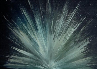Impact on Miranda, 2016, (akryl på lerretstavle) av Vincent Alexander Booth