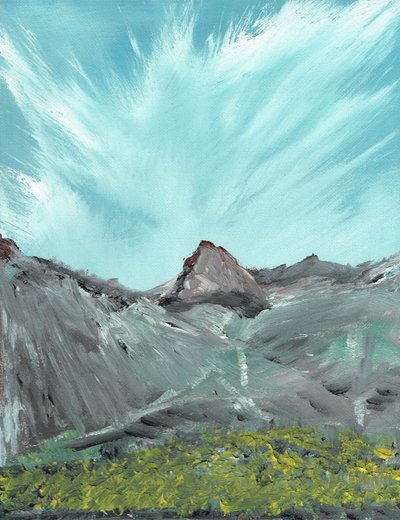 Lakeland Hills, 2010, (akryl på lerretstavle) av Vincent Alexander Booth