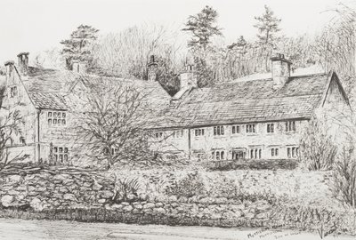 Mottistone Hall Isle of Wight, 2008 (blekk på papir) av Vincent Alexander Booth