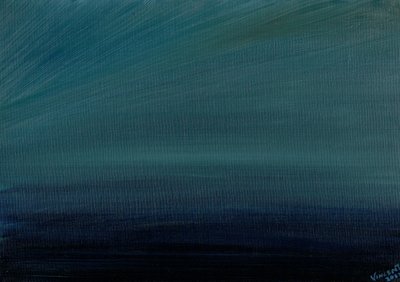 Ocean Twilight, 2017, (olje på lerretstavle) av Vincent Alexander Booth