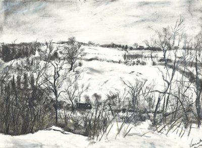 Snø over land ved Osmotherley av Vincent Alexander Booth