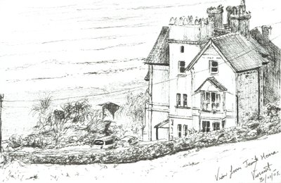 Jesuitthuset på den walisiske kysten, 2005, (blekk på papir) av Vincent Alexander Booth