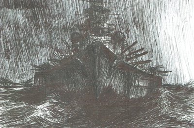 Tirpitz i tungt vær 1942, 2004 av Vincent Alexander Booth