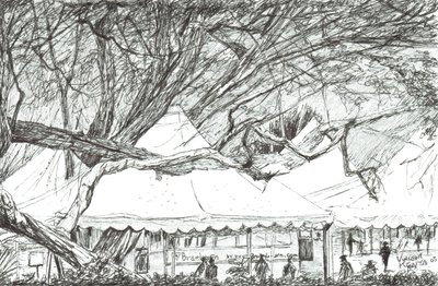Bryllupstelt ved Lake Nawesha Kenya, 2003 av Vincent Alexander Booth