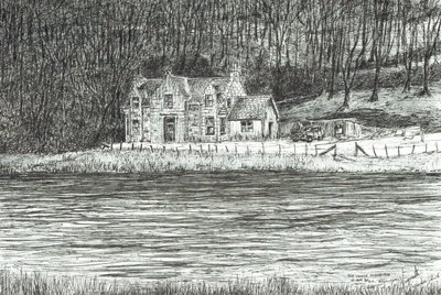 hus over elven Spey, 2006 av Vincent Alexander Booth