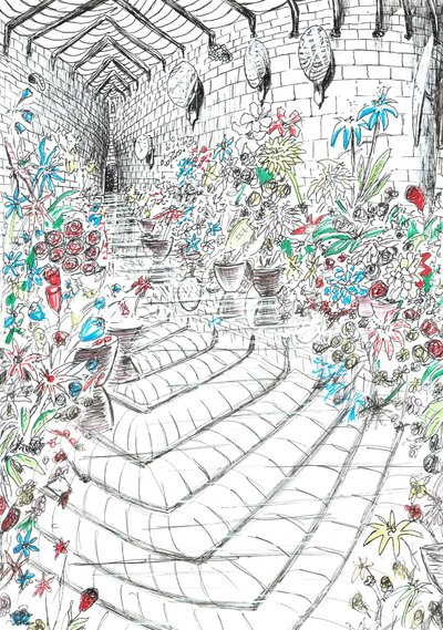 side 37, The Castle in the Forest of Findhorn, 2006, (blekk på papir) av Vincent Alexander Booth
