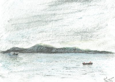 utsikt over vannet fra Jura, 2005 av Vincent Alexander Booth
