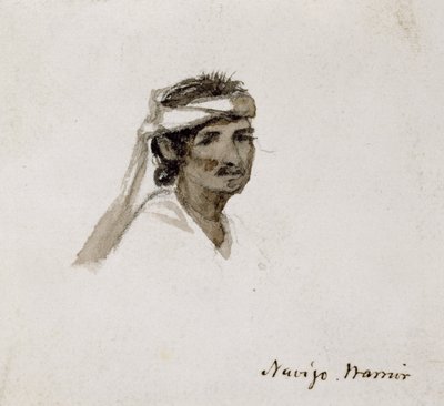 Navajo Warrior, 1869–1871 (akvarell) av Vincent Colyer