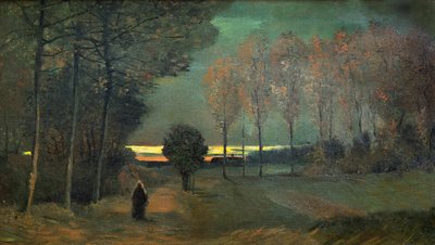 Høstlandskap om kvelden, 1884. av Vincent van Gogh