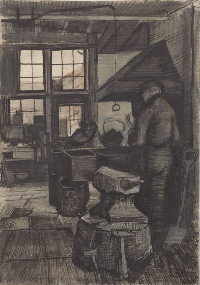 Forge, 1882. av Vincent van Gogh