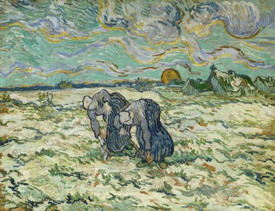 To bondekvinner, 1890. av Vincent van Gogh