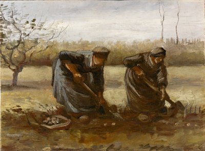 To bondekvinner graver poteter, 1885. av Vincent van Gogh